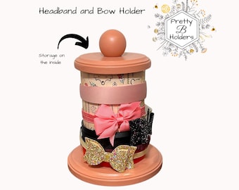 Headband Holder | Hair Accessory Organizer | Headband Stand | Storage | Nursery Decor | Girl Gift | Room Decor | Pink | Ready to Ship