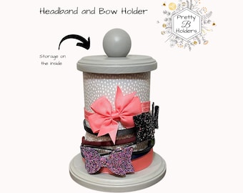 Headband Holder | Hair Accessory Organizer | Headband Stand | Storage | Nursery Decor | Girl Gift | Room Decor | Gray | Ready to Ship