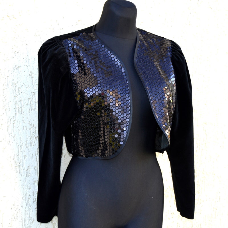 Black Power Shoulder Bolero Jacket