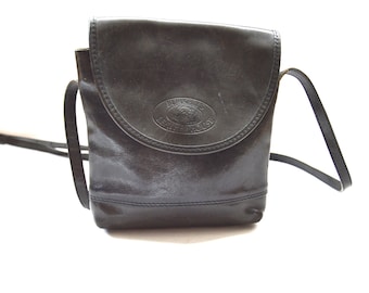 Vintage BURKELEY'S LEATHER HOUSE Bag Leather Shoulder Bag crossbody bag dark brown Purse Real Leather Messenger Bag Mini Purse Satchel