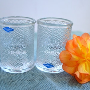 Vintage Nuutajarvi candlestick Finland Candleholders Double Function Mid Century 2 pieces Glass Candleholder Designed by Kerttu Nurminen