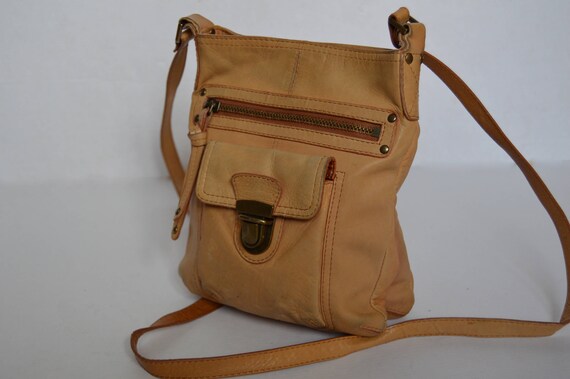 Sac Vintage Cuir Vert Marron - Sacoche Professionnel Bureau épaule - Occasion Rétro