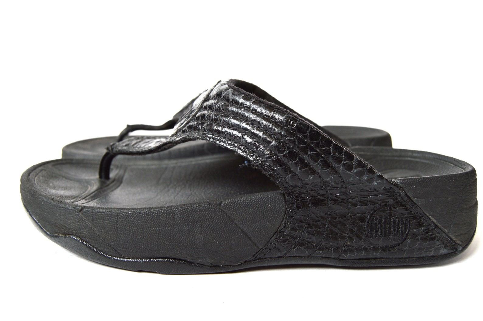 Flip Flop Sandals Black One Strap Sandals Platform Chunky | Etsy