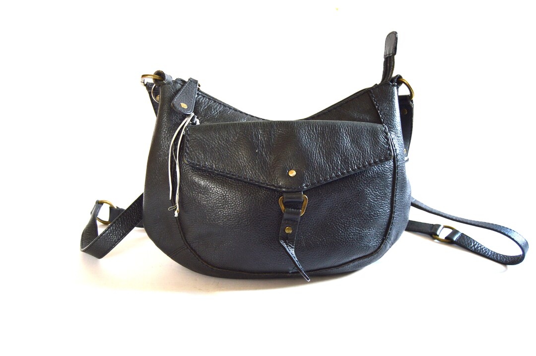 Vintage Radley Bag Messenger Bag Black Leather Bag Shoulder Etsy