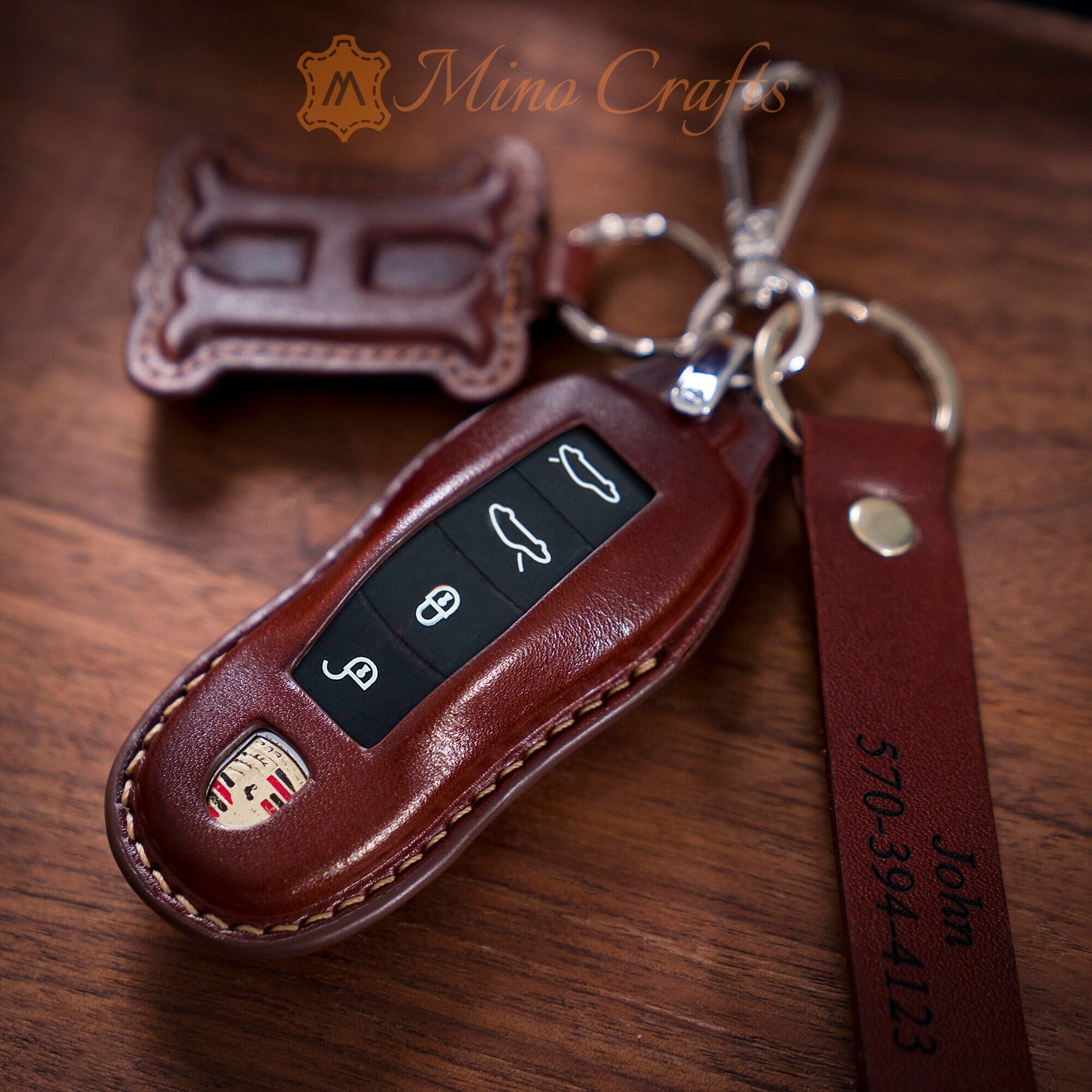 Interpretación textura cuero Minocrafts for Porsche Key Fob Cover Leather Key Case Car - Etsy Australia