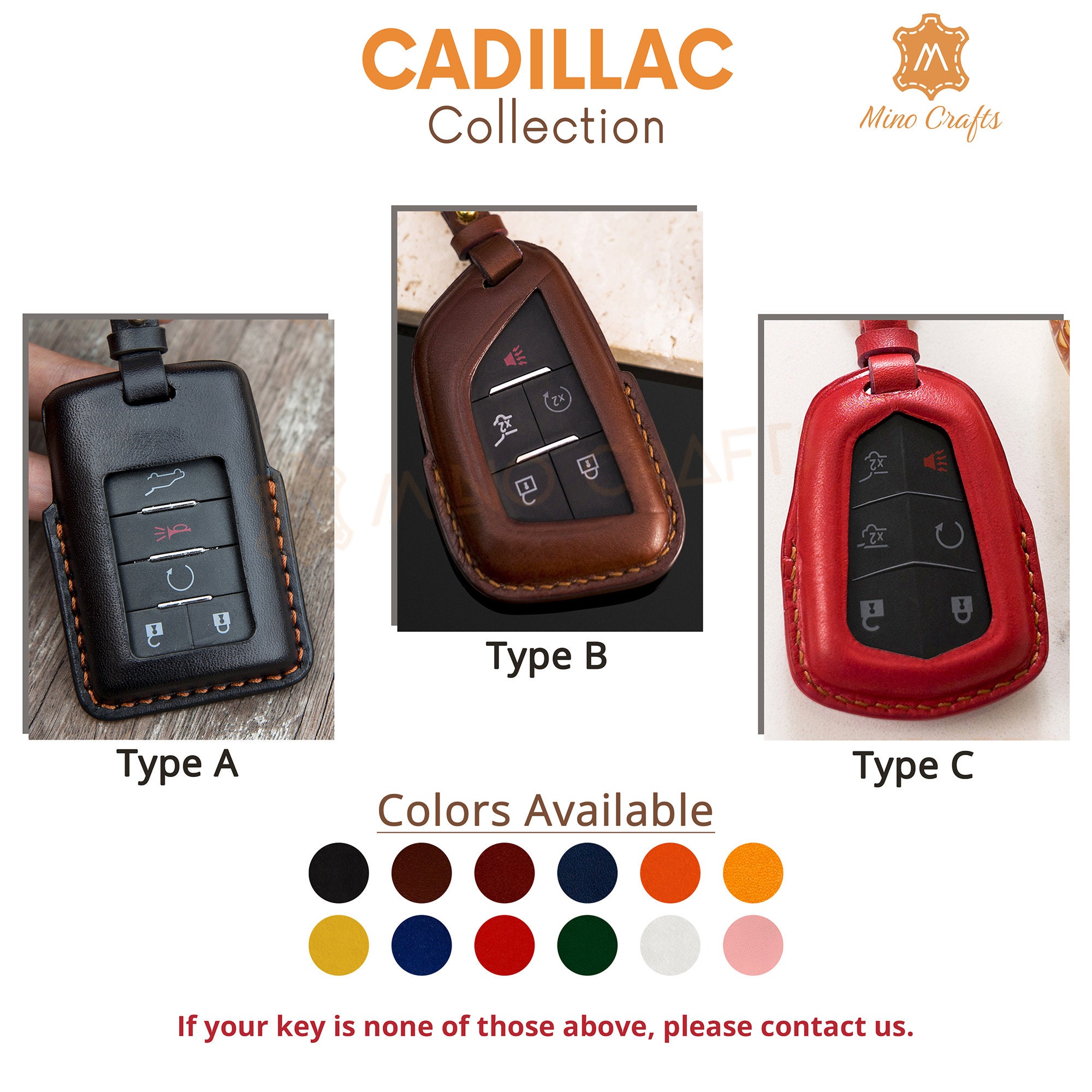 Key Fob Cover for Cadillac Leather Key Fob Cover for Cadillac 