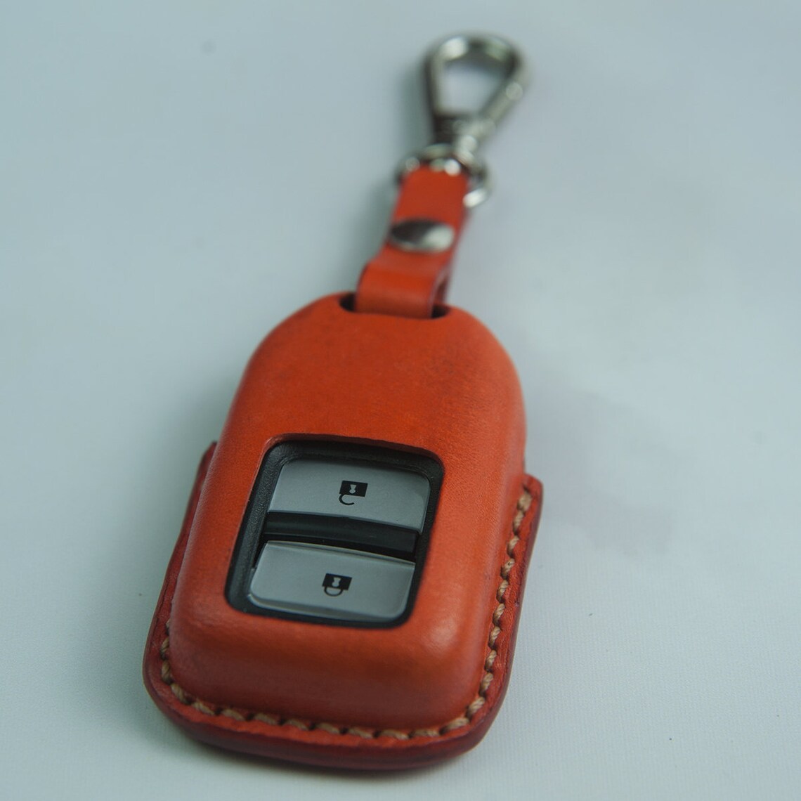 Honda Accord Key Case Orange Leather Key Cover Car Key Etsy