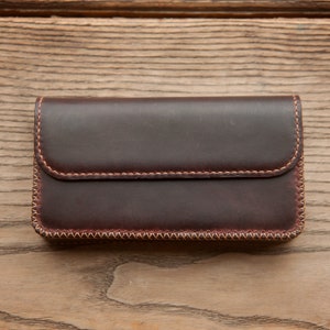 Note 10 Plus Dual Case, Hand Sewing Brown Leather Two S10 Plus Phones Case, Handmade Leather Double SS Phones Case, Gift for Father
