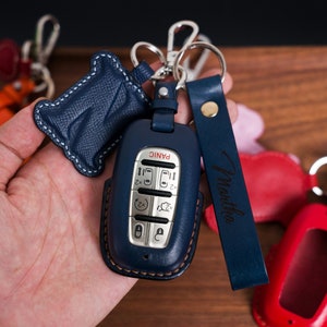 Leather Key Fob Cover For Pacifica 2017-2021 Voyager 2020 2021