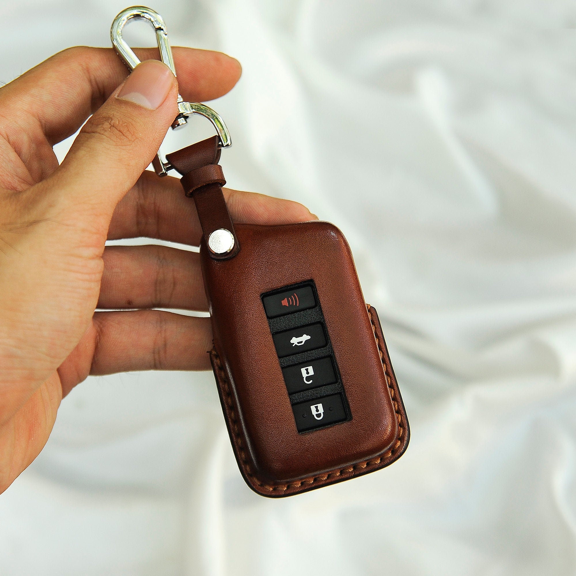 Lexus Key Fob Cover Brown Leather Car Key Case Handmade Key Etsy