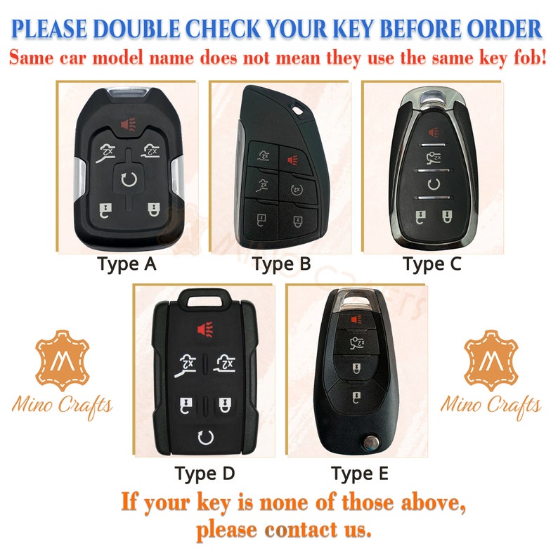 Handcrafted Key Fob Cover Leather Key Fob Cover for Yukon Denali Sierra ...