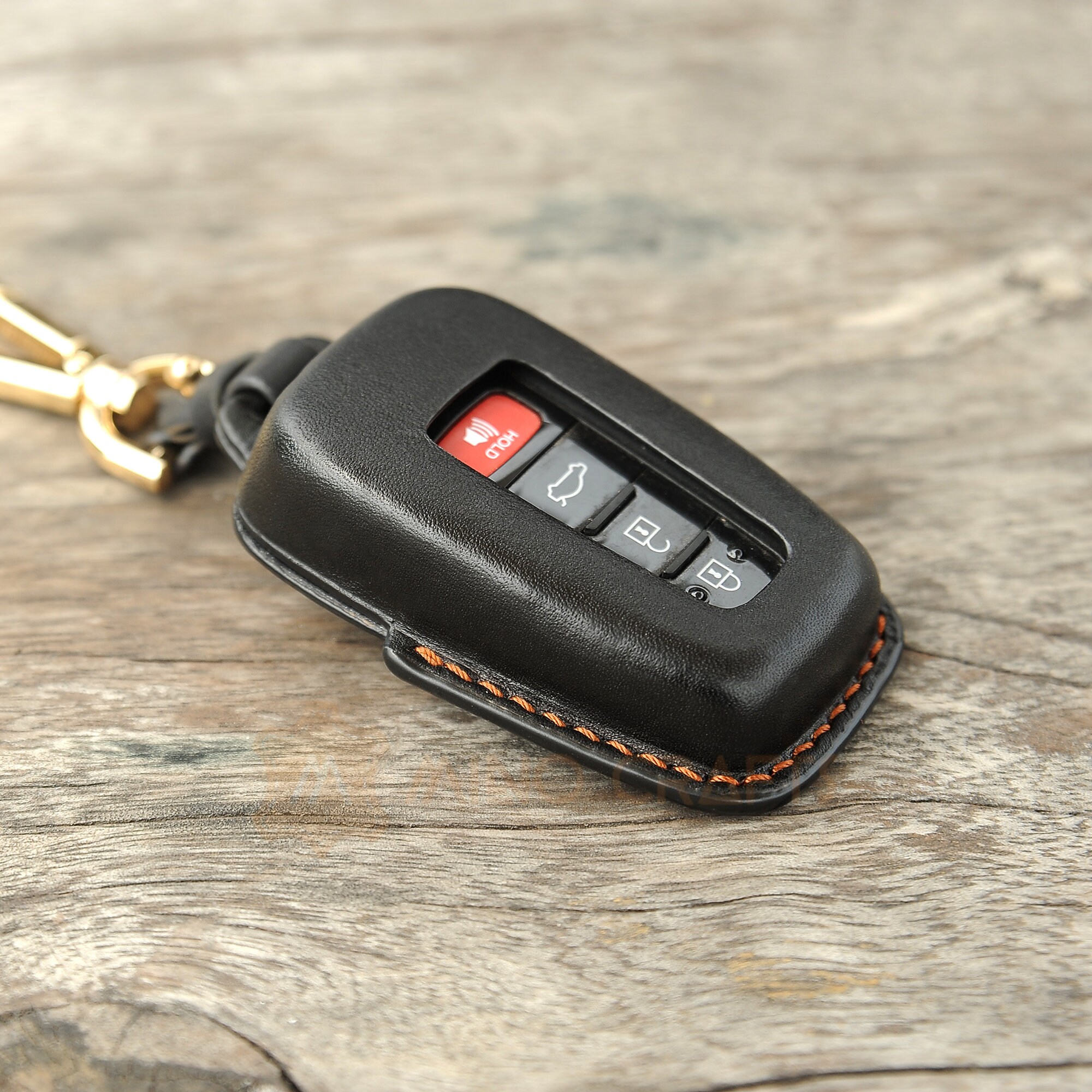 Genuine Leather Key Fob Case Cover Brown For Toyota RAV4 Camry Etsy