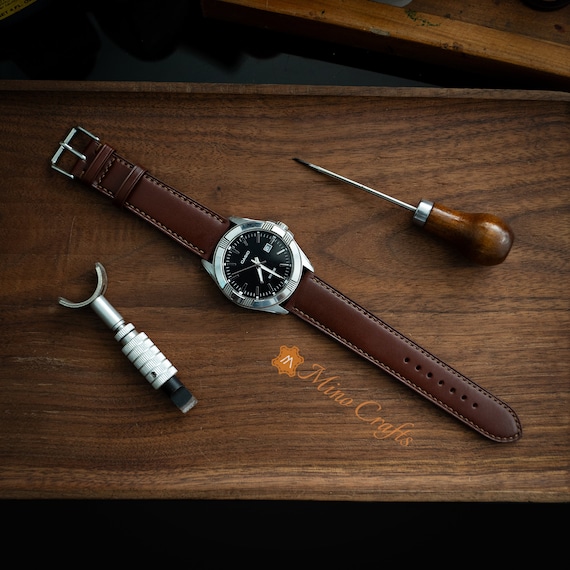 24mm 22mm 21mm 20mm 19mm 18mm Leather Watch Strap Men Watch Band