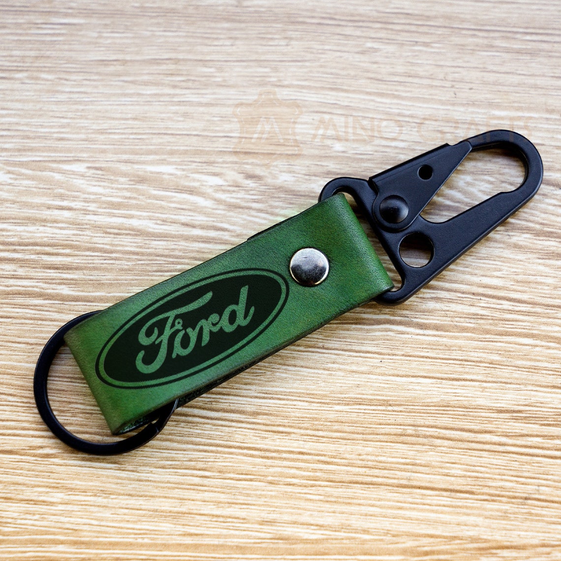 For Ford keychain Custom Leather keychain for Ford Coordinates Etsy