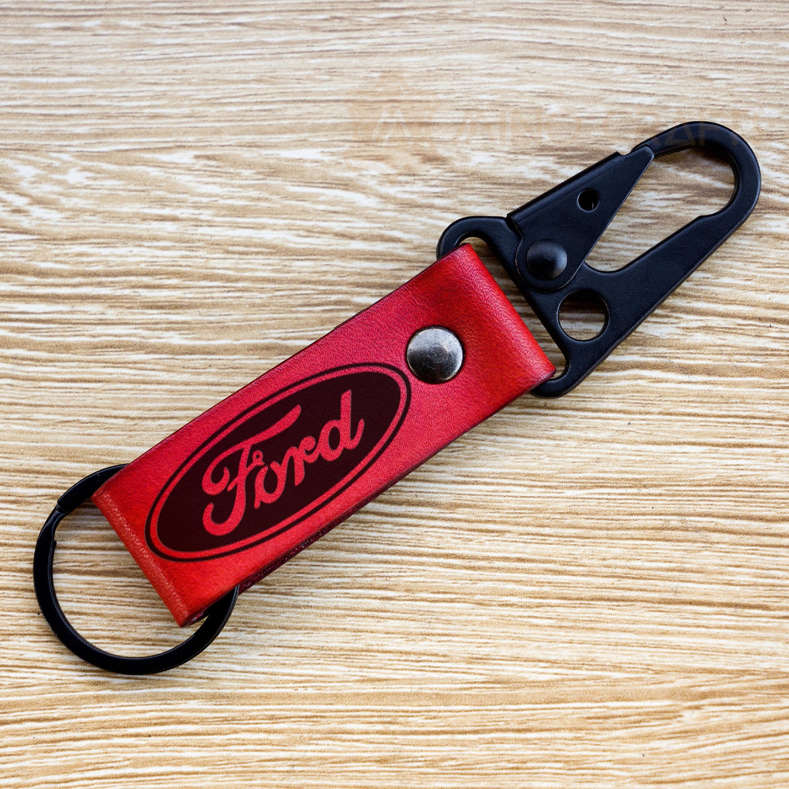 For Ford Keychain Custom Leather Keychain for Ford Coordinates Etsy