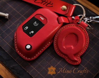 Leather Key Fob Cover for Wrangler Jl Jlu Rubicon Gladiator
