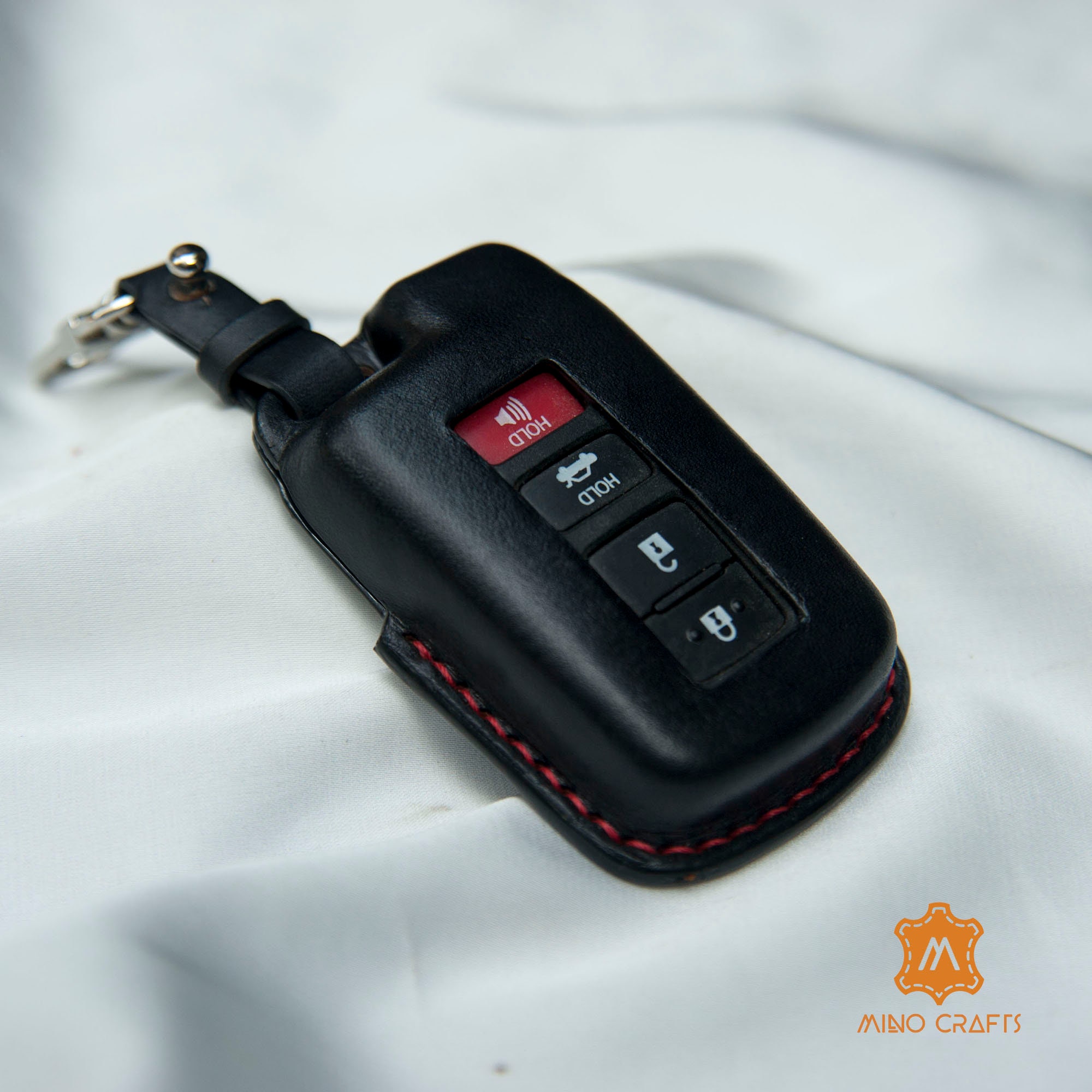 Toyota Camry Key Fob Cover Black Leather Key Case Car Key Etsy