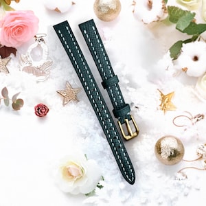 Leather Watch Strap Ladies Watch Band 8mm 10mm 12mm 14mm Handmade Watch Band Women Watch Strap Gift For Her