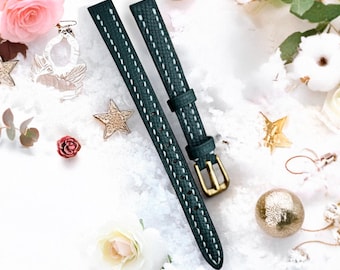 Leather Watch Strap Ladies Watch Band 8mm 10mm 12mm 14mm Handmade Watch Band Women Watch Strap Gift For Her