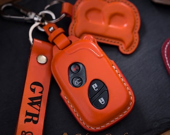 Key Fob Cover Leather Key Case Compatible with RX350 ES350 GS300 GS350 GS430 GS450h ISC IS250 IS350 LS460 LS600h