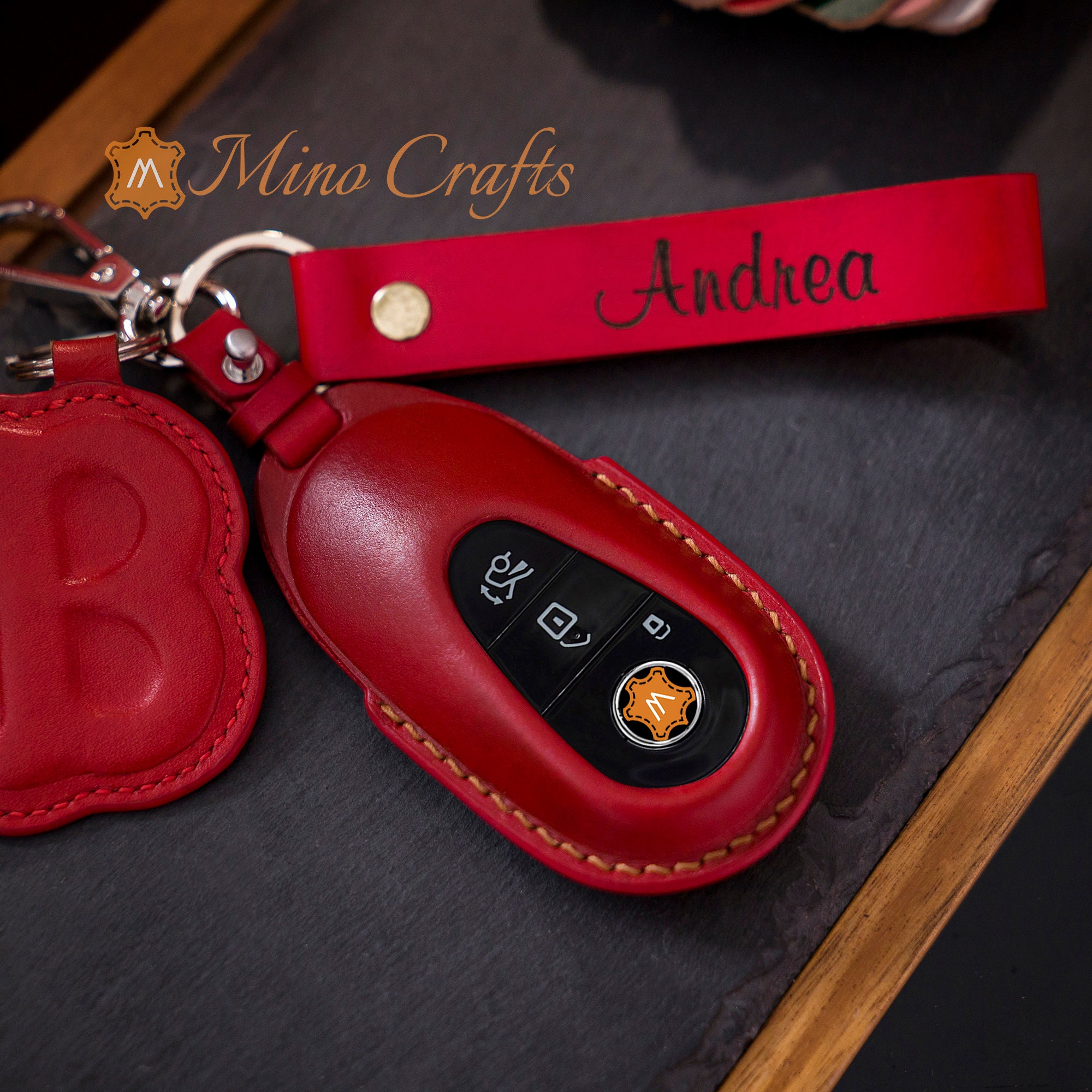 Handcrafted Leather Key Fob Cover for Mercy - S Class W223 S350 S400 ...