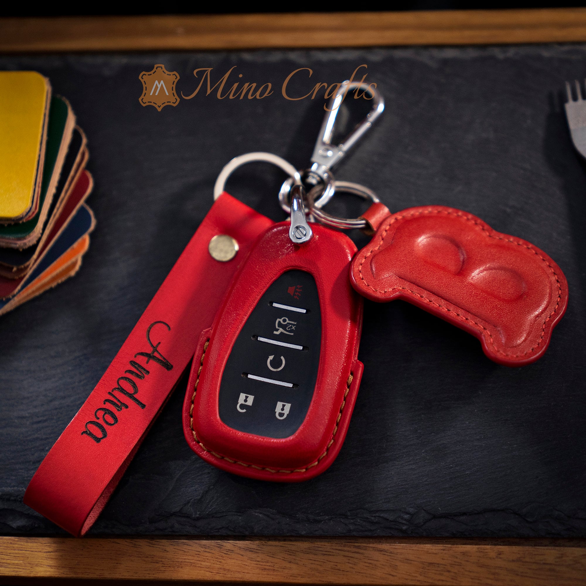 Car Key Chain Leather Car Key Ring Handmade Braided Universal Key Chain  Fashion Key Pendant Car Key Accessories for Women Men