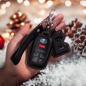 Key Fob Cover For Leather Key Fob Cover Compatible With Land Cruiser Mirai RAV4 Prime Sienna Hybrid Venza Hybrid Christmas Gift Xmas Gift