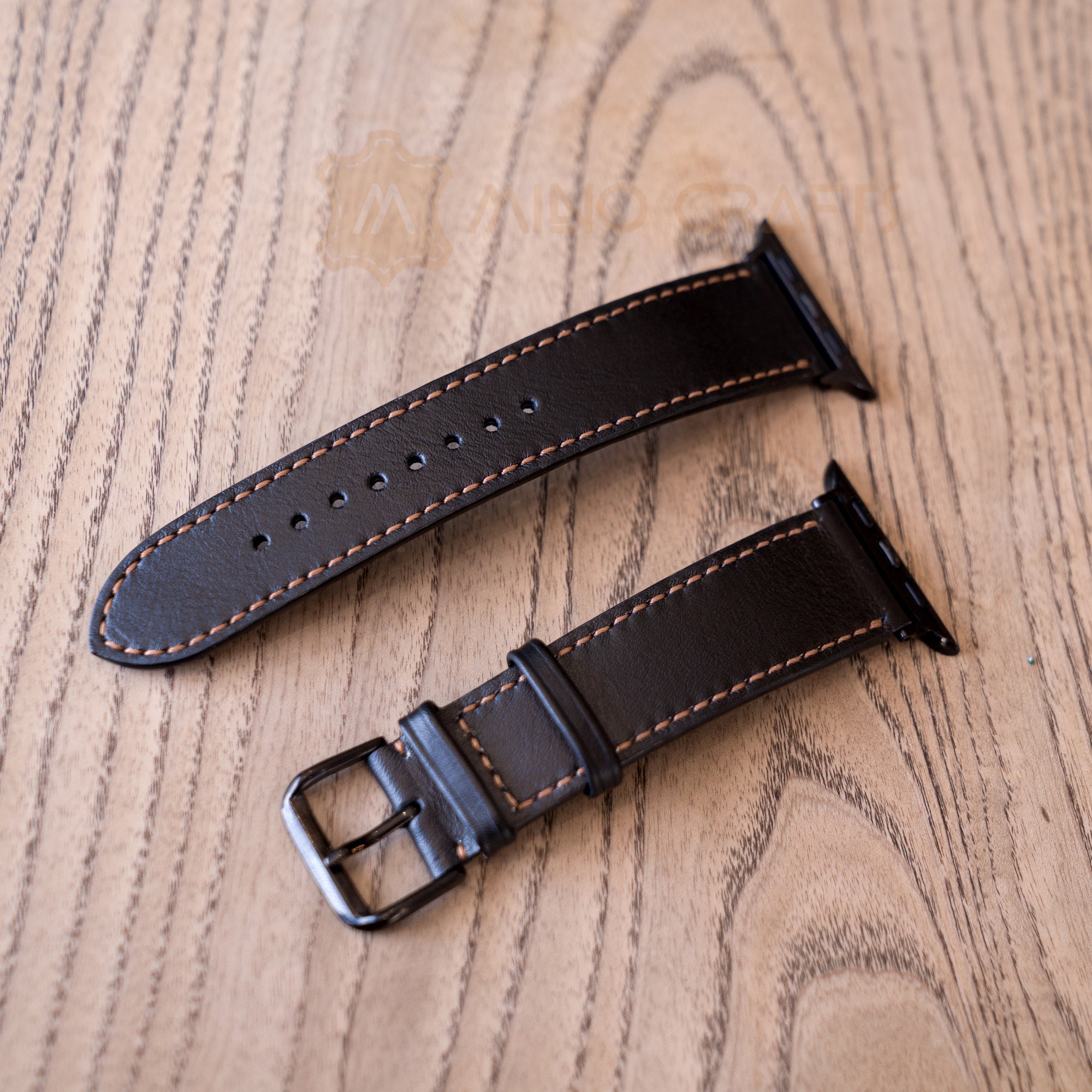 Leather Apple Watch Strap / Series 1 2 3 4 5 6 SE / 38mm 40mm Etsy
