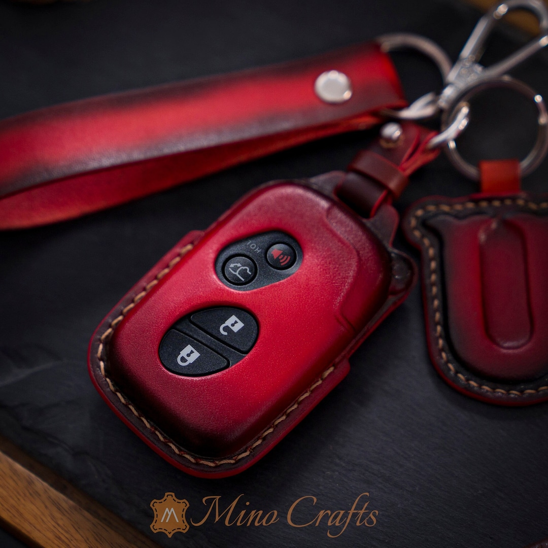 Leather Key Fob Cover Fits for RX350 ES350 GS300 GS350 GS430 Gs450h ISC ...