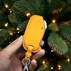 Leather Key Fob Cover For Forte Seltos Soul Sportage Sorento Cerato Telluride K5 Niro Christmas Gift