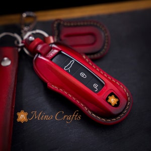 Handcrafted Leather Key Case Compatible with Cayenne 911 Cayenne Coupe Panamera 2020
