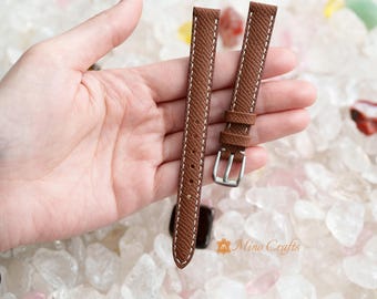 Ladies Watch Band 8mm 10mm 12mm 14mm Leather Watch Strap Handmade Watch Band Women Watch Strap Gift For Her