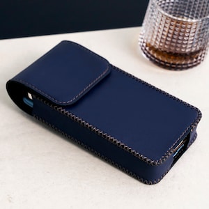 Leather Vertical Dual Phone Case with belt loop Double Phone 15 Pro max 14 Pro Max Two Phones Case Double Phone Pouch Personal Phone Case