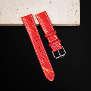 Lizard Red Leather Watch Band Leather Watch Strap 22mm 20mm 18mm 16mm watch strap Watch Band