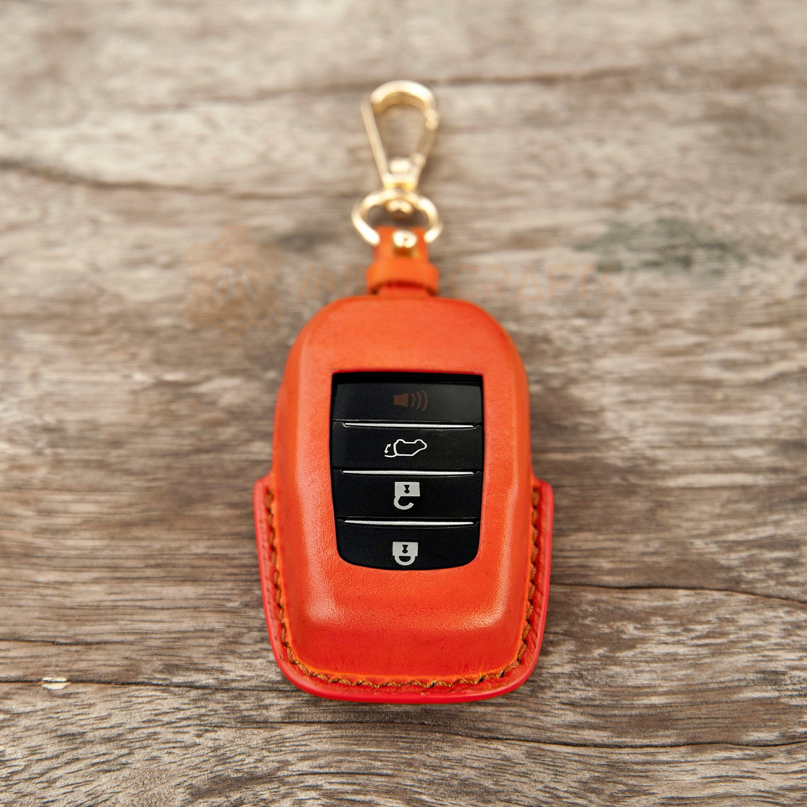 Toyota Camry Key Fob Cover Orange Leather Key Case For Etsy