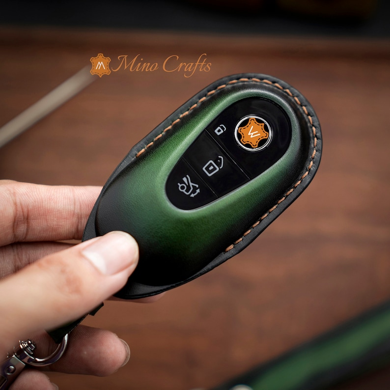 Handcrafted Leather Key Fob Cover for Mercy - S Class W223 S350 S400 ...