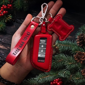 Leather Key Fob Cover For Acura mdx cdx nsx rdx rlx tlx tlx-l Christmas Gift for Him Xmas Gift New Year Gift