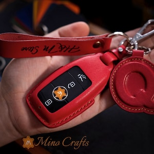 Leather Key Fob Cover Fit For Mercy E C Class W213 E300 E450 AMG GLE350 CLA250 GLC300