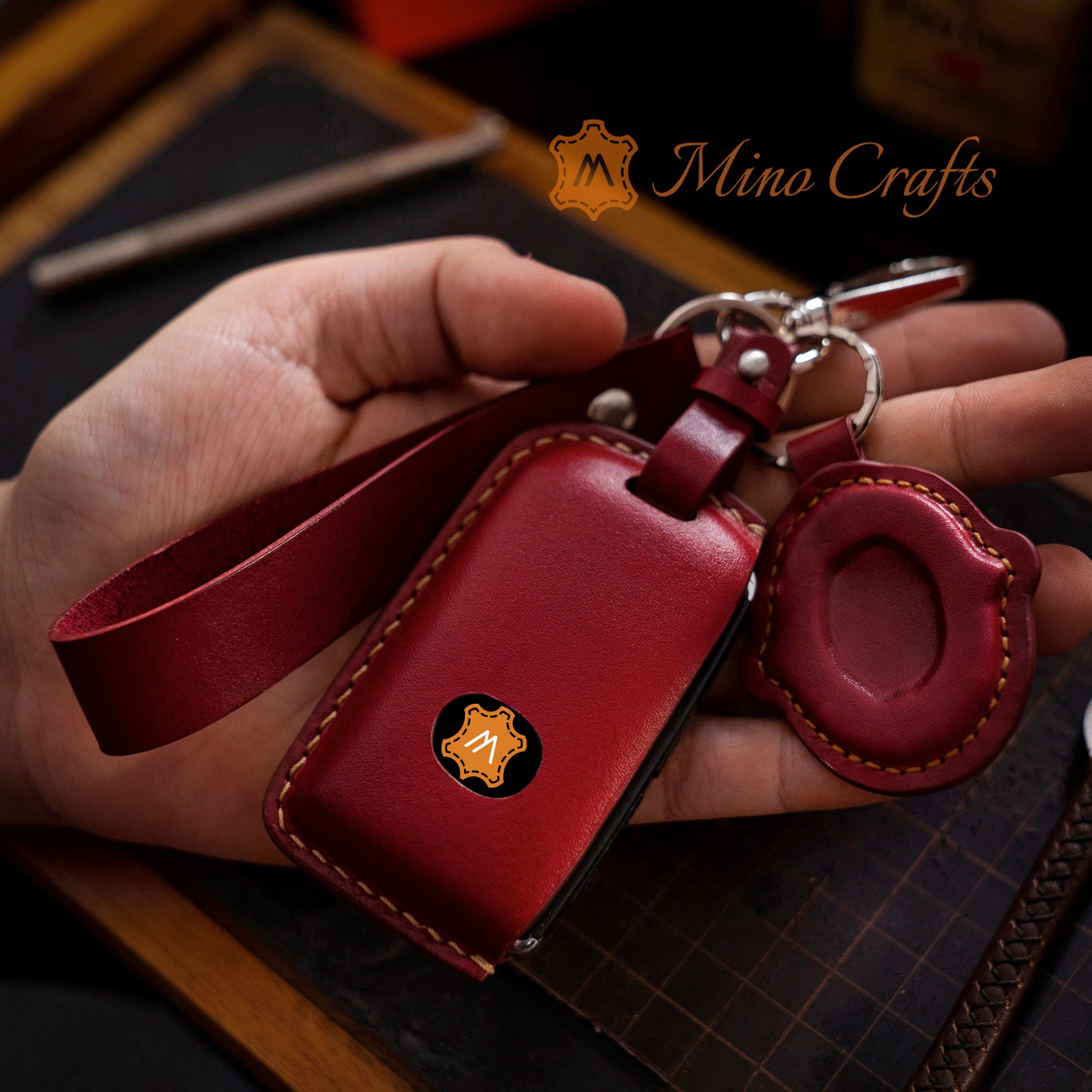 Leather Key Fob Cover For Hatchback Cx-5 Cx-30 Cx-9 Mz 6