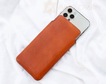 Leather Phone Case iPhone 14 iPhone 13 Case iPhone Sleeve Case Custom iPhone Case iPhone Holder