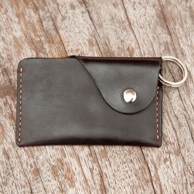 Keychain Wallet Keychain Card Holder Handmade Slim Wallet Etsy