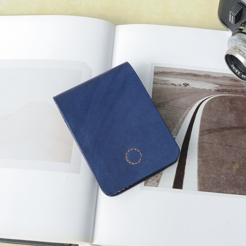 Blue - Handcrafted Printed Card Holder with Slips 36