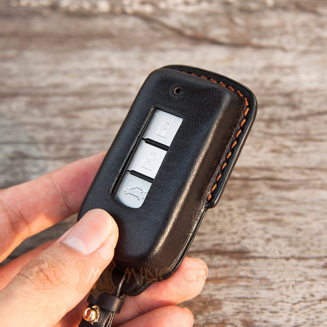 Leather Key Fob Cover for Mitsubishi Mitsubishi ASX Eclipse Cross