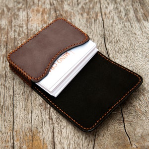 Business Card Holder Business Card Case Leather Business Card - Etsy