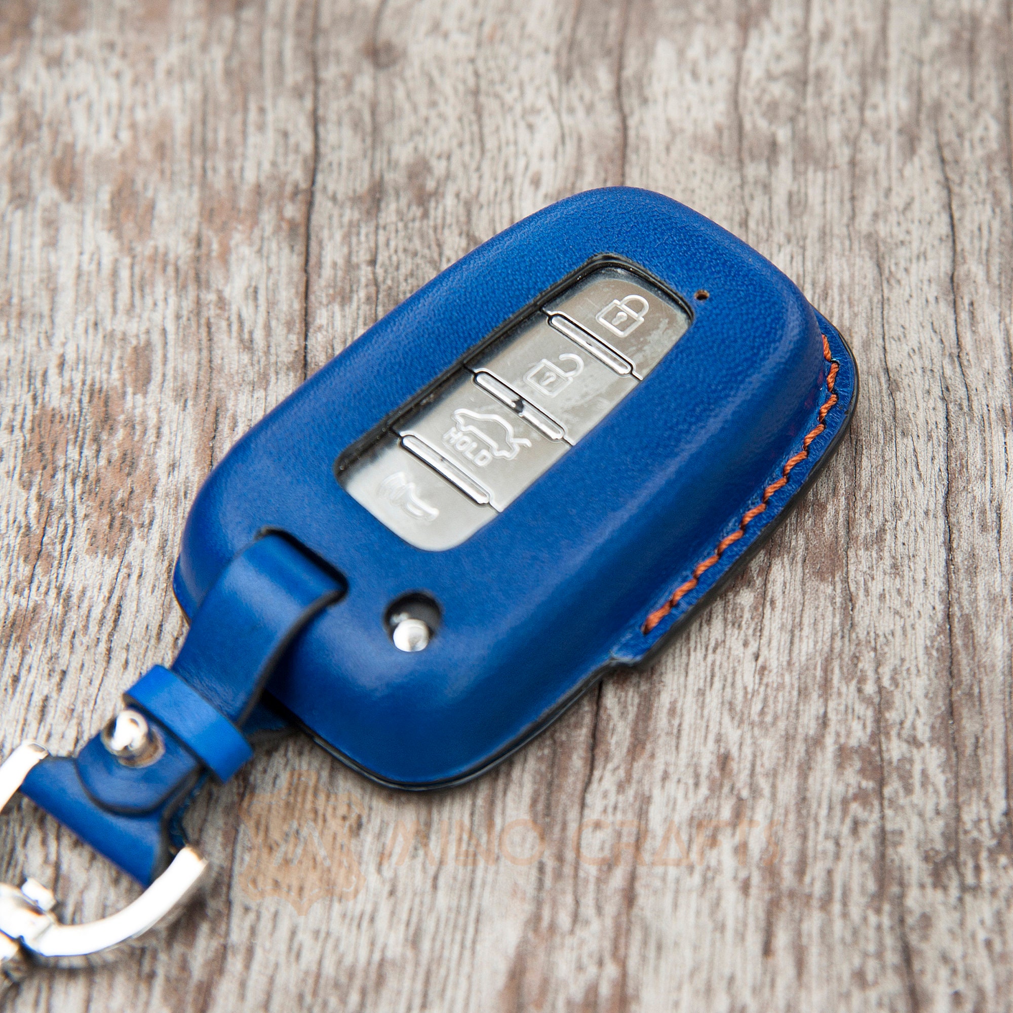 Key Cover for Kia Forte Blue Leather Key Fob Cover Car Key Etsy India