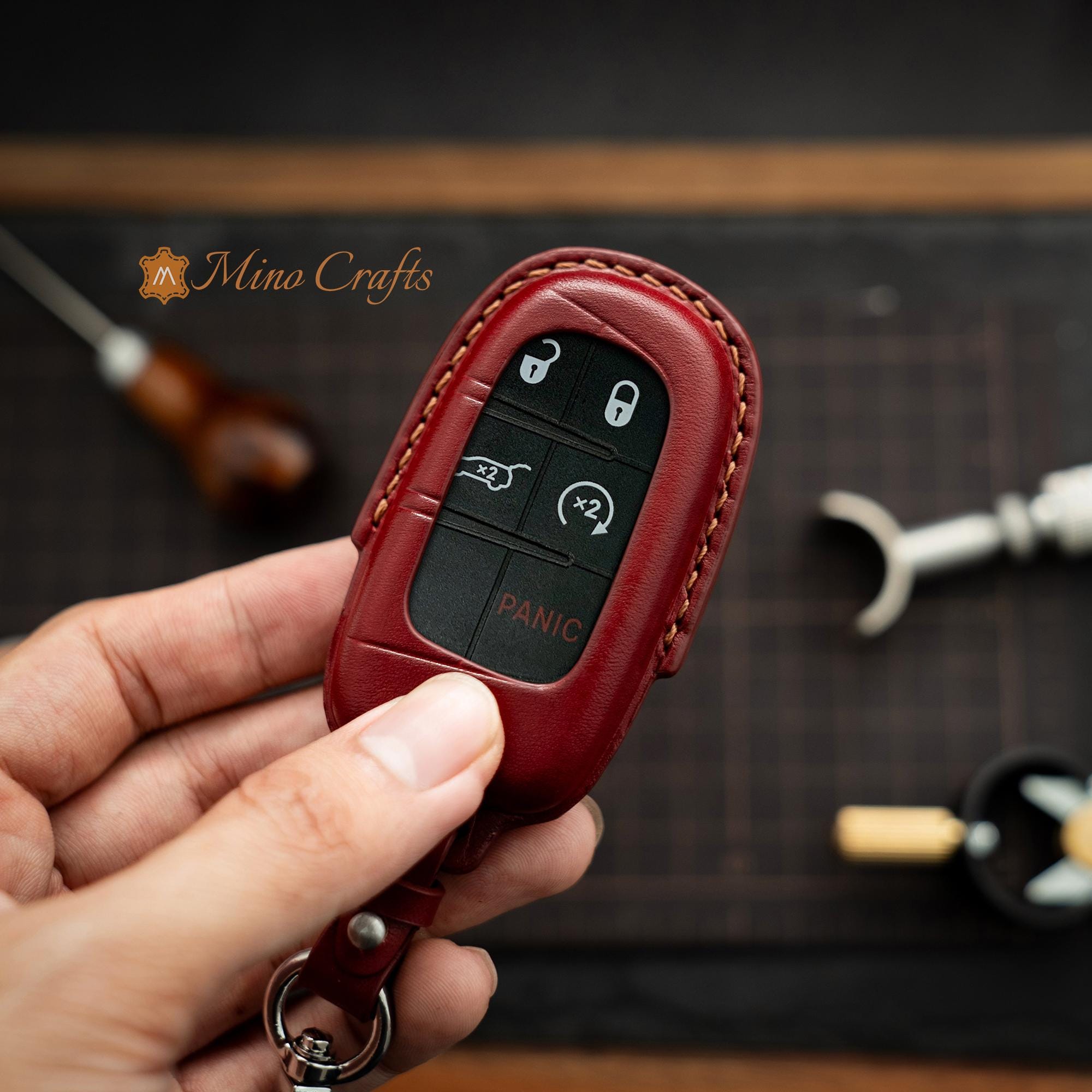 Moonlinks 5-Button Key Fob Cover - Zinc Alloy & Silicone Case For Jeep Grand Cherokee, Dodge, Chrysler (Silver) - View #8