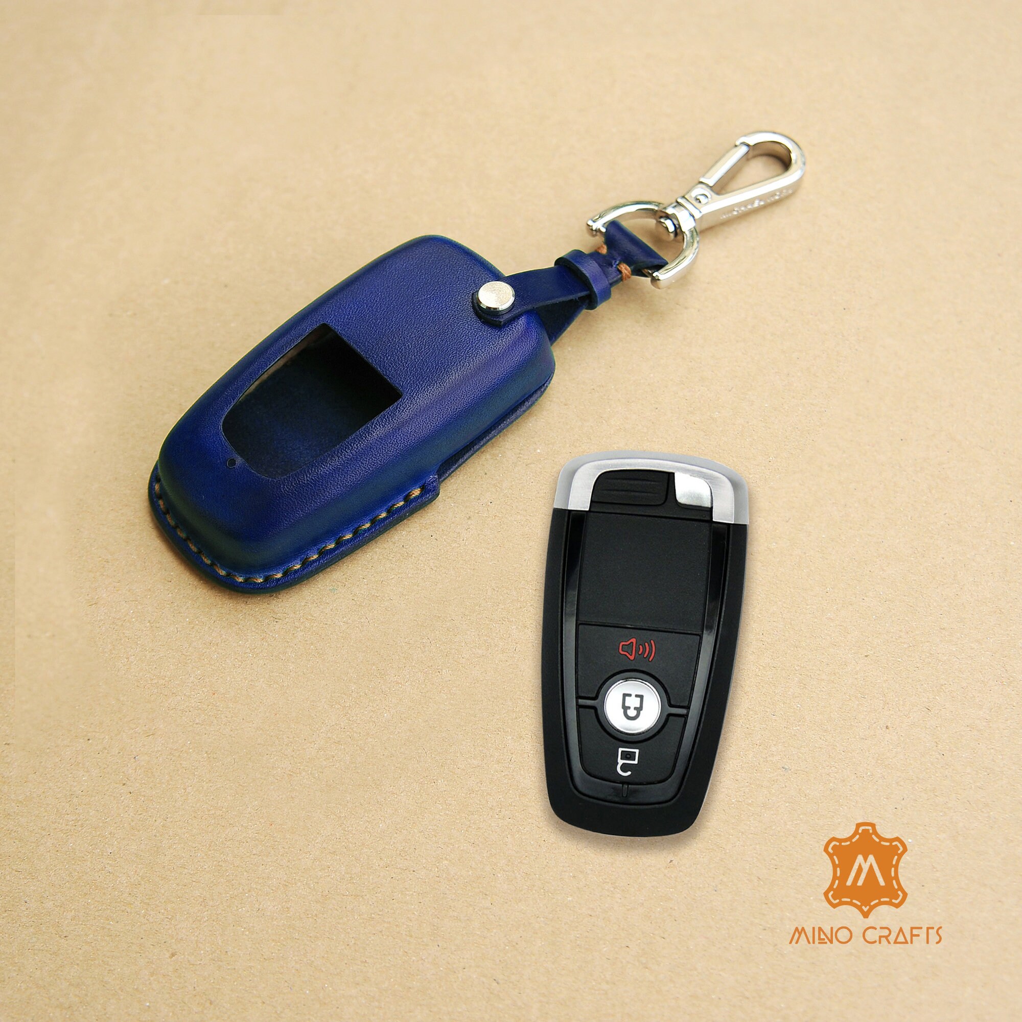 LEATHER KEY CASE For Ford Ecosport Key Case Smart Key Case Etsy