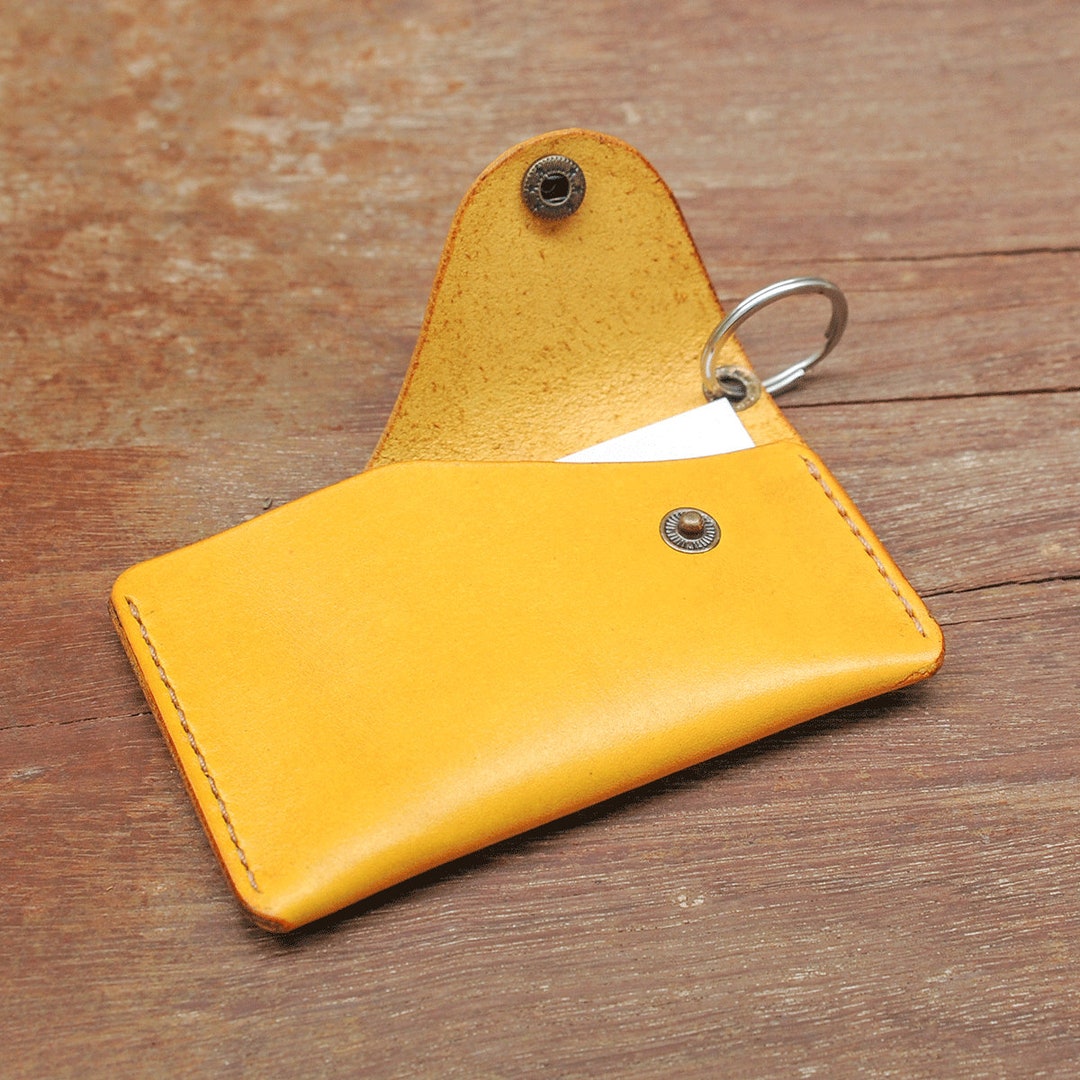 Keychain Wallet Keychain Card Holder Handmade Slim Wallet Etsy