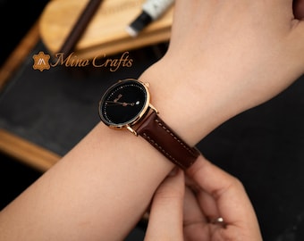 Brown Leather Watch Band Leather Watch Strap 8mm 10mm 12mm 14mm watch strap Womens Watch Band