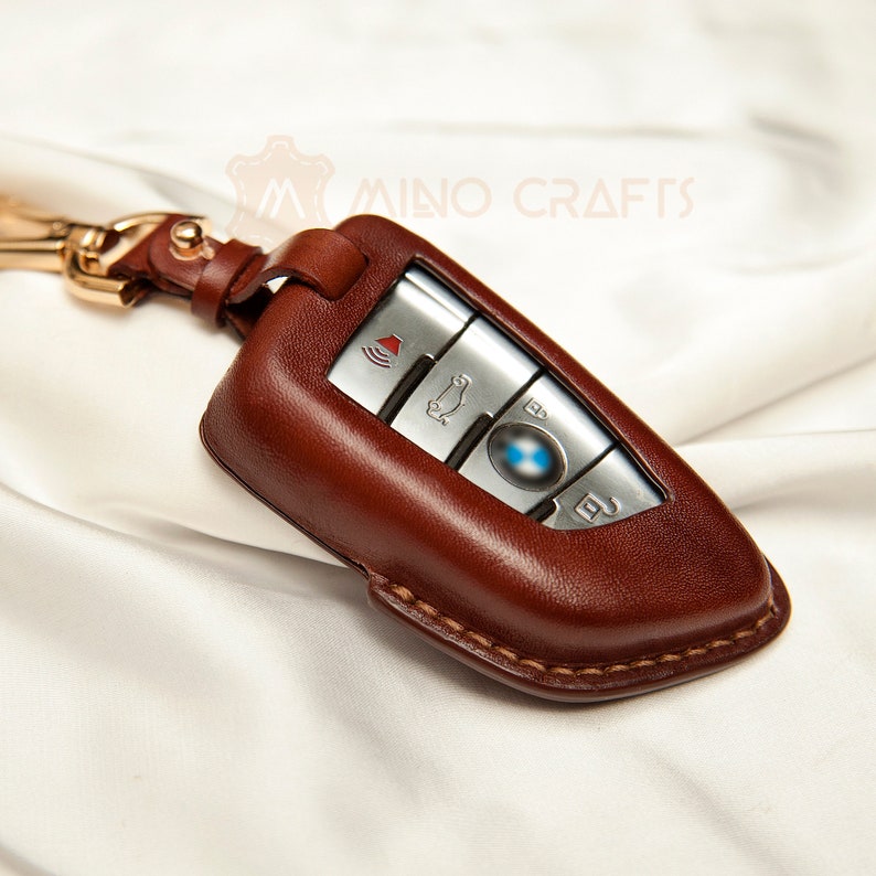 Étui Clé Voiture Renault Kadjar En Cuir - Protection 4 Boutons - Porte-Clés Intégré - Rouge Et Noir